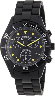 Timex Originals Sport Chronograph on PU Bracelet and Yellow Accents T2N866.