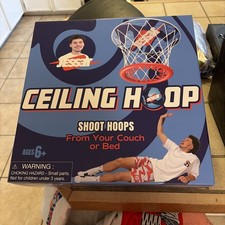 Jesser Ceiling Basketball Hoop Indoor 2 Exclusive 5" Balls Bedroom Dorm