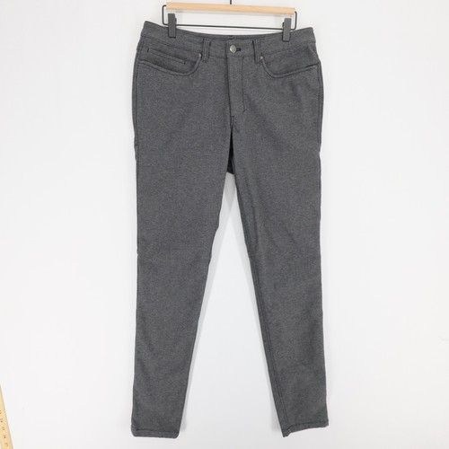 Lululemon ABC Pants Mens 32 Gray Heather Stretch 5 Pocket Skinny Tech Canvas
