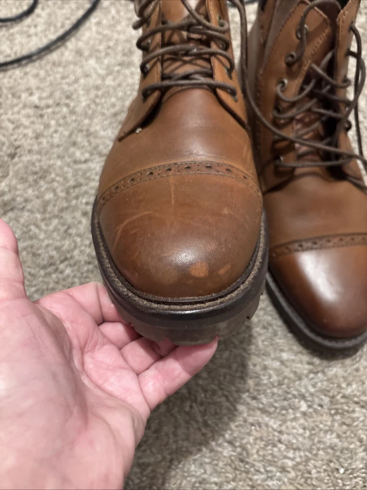Botas con cordones Mark Nason de cuero marrón para hombre talla 10,5 vintage 2016 Foto 2 de 4