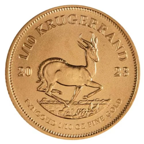 Photo of a 2023 Gold Krugerrand 1/10 oz from an eBay listing that sold on Jun 28, 2026
