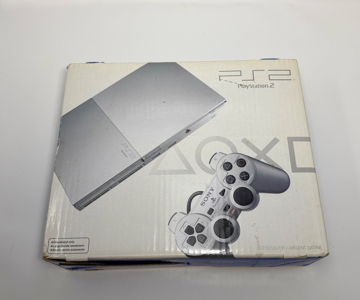 RARE PS2 Sony Playstation PS2 Slim Silver Edition – New Read