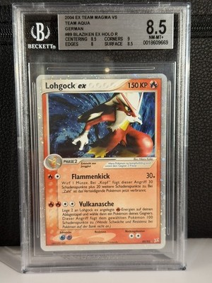 Lohgock ex Pokémon 89/95 2003 Team Magma Team Aqua Holo DE BGS 8,5