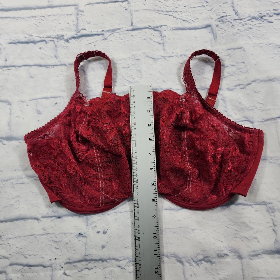 Sujetador Lunaire MUJER TALLA GRANDE 38DDD Borgoña Sexy Encaje Sin Forro Con Aros 189-11 Foto 2 de 4