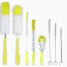 8X Straw Brush Set Cleaner Bottle Glass Tube Pipe Small Long Cleaning