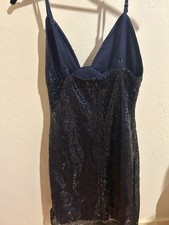 Sequin Midnight Blue Mini Dress
