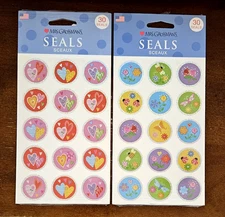 Mrs. Grossman's sticker seals, Seal Flowers, Seal Hearts Mrs. Grossman stickers