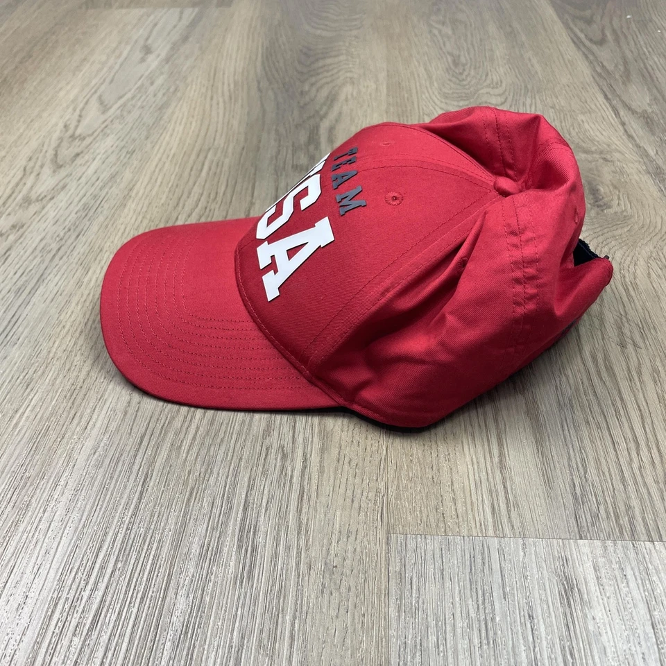 Team USA Hat Cap Strap Back Mens One Size Red United States Olympic Team - Image 3 of 4