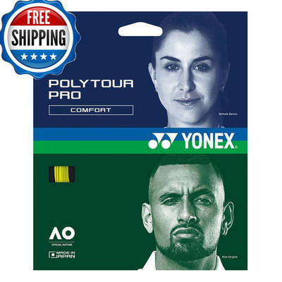 Yonex Polytour Pro 120 17 Gauge Polyester Tennis String Set Flash Yellow