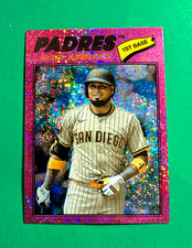 Luis Arraez 2026 Topps Heritage Chrome Pink Sparkle Refractor #293 Padres