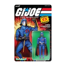 G.I. Joe Action Figure Cobra Commander 3.75 Black Cape Super7 Reaction Movie