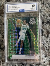2023-24 Panini Mosaic Elevate Brandon Miller #17 Green Mosaic Prizm (RC)