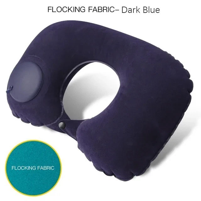 Inflatable U-Shape Travel Neck Pillow Portable Foldable for Outdoor Trips
