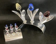 SWAROVSKI COLLECTOR CLUB TULIPS  SMALL & LARGE MIB. All 3 Tulips!