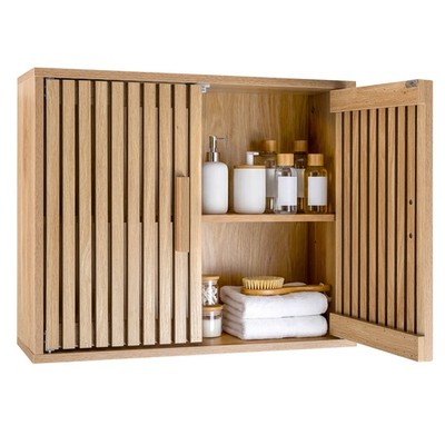 Bathroom Wall Cabinet, Wall Mounted  Medicine Cabinet , Adjustable Shelves 