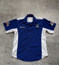 Vintage BMW M-Power Michelin Racing Button Up Shirt Size Medium