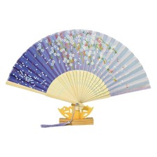 Vintage Florals Folding Fan Handheld Weddings Party Decoration Silk Craft Fan