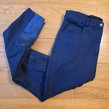 Piper by Smartpak Horse Riding Pants Breeches Womens 34L Navy Equestrian