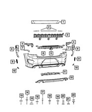 Genuine Mopar Rear Valance 68225383AB