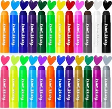 Aen Art Paint Sticks, 24 Colors Solid Tempera 1 Count (Pack of 24), 24 colors
