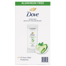 Dove Aluminum Free Deodorant 72-Hour - Cucumber  Green Tea 2.6oz 4-Pack