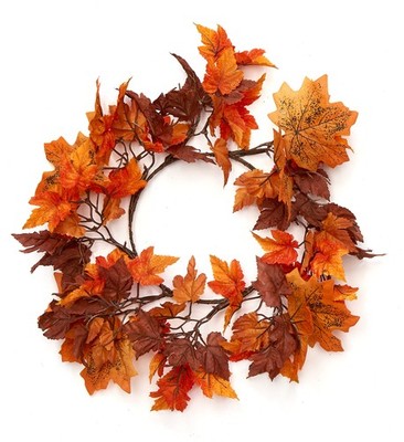 6'' Inner Diameter Maple Leaf Candle Ring,Multicolor,9906