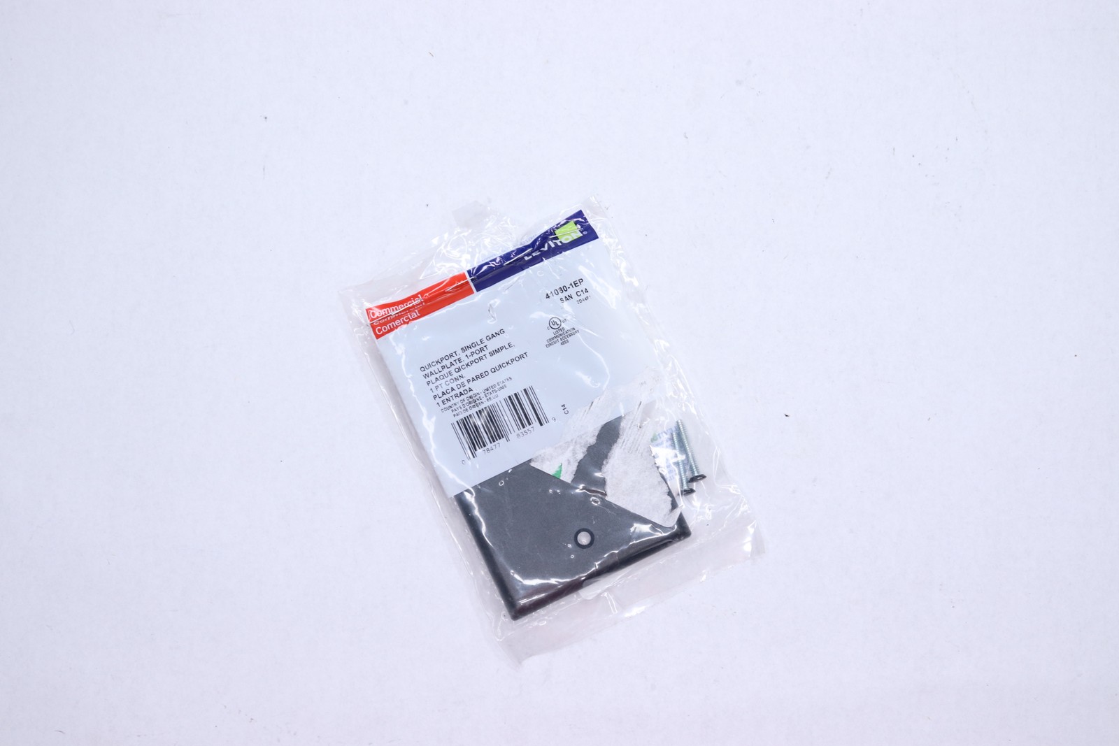 Leviton Black 1-Gang Audio/Video Wall Plate (1-Pack)