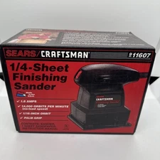 Vintage Sears Craftsman USA 1/4 Sheet Finishing Sander 911607 corded Sealed NEW