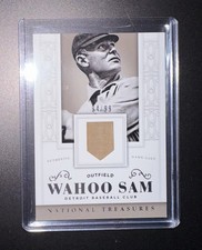 201 Panini National Treasures Sam Crawford Game-Used Material Bat #94/99