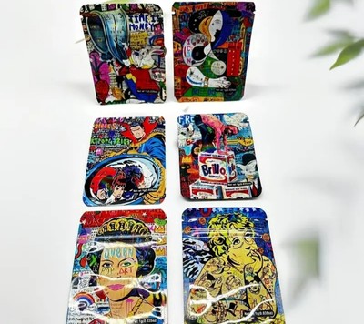 1g Zip Beutel Pop Art | Wiederverschließbar | Design-Mix | Neu Mylar Premium Top