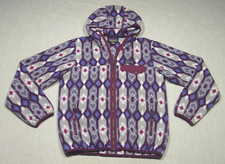 Used PATAGONIA Synchilla Hoodie Fleece Jacket Womens GEOMETRIC PRINT S