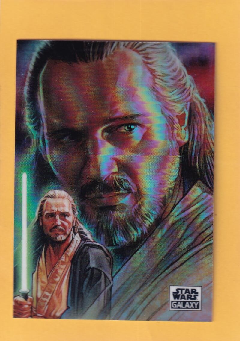 2021 Topps Chrome Star Wars Galaxy Refractor #38 Qui-Gon Jinn NM-MT+