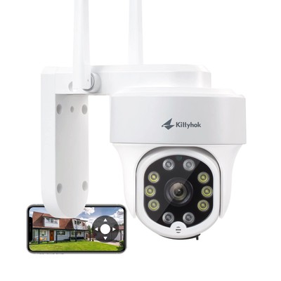 PTZ Security Camera Wireless Outdoor | 2K FHD Wireless Cameras for Home Secur...