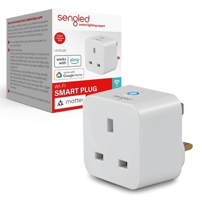 Smart Plug Matter-Enabled Works With Alexa Instant Pairing White - Sengled Neu