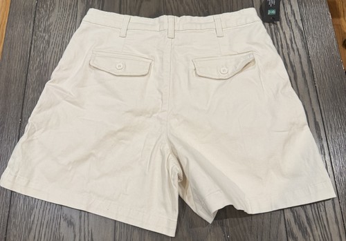 Nwt Womens Banana Republic Off White Pleated Shorts Size 6 - Picture 2 of 2