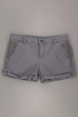 United Colors of Benetton Hotpants Shorts für Damen Gr. 38, M grau aus Baumwolle