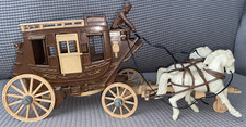 1950's Ideal Roy Rogers Fix-It Stagecoach w Horses Classic Toy Parts Missing
