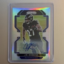 Panini Prizm Autograph Rookie J.K. Dobbins #283 Baltimore Ravens NFL 2021