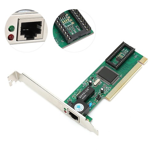 Network Card Desktop Computer Built In Accessories PCI Ethernet 10 /100MB LAN FY - Afbeelding 9 van 17