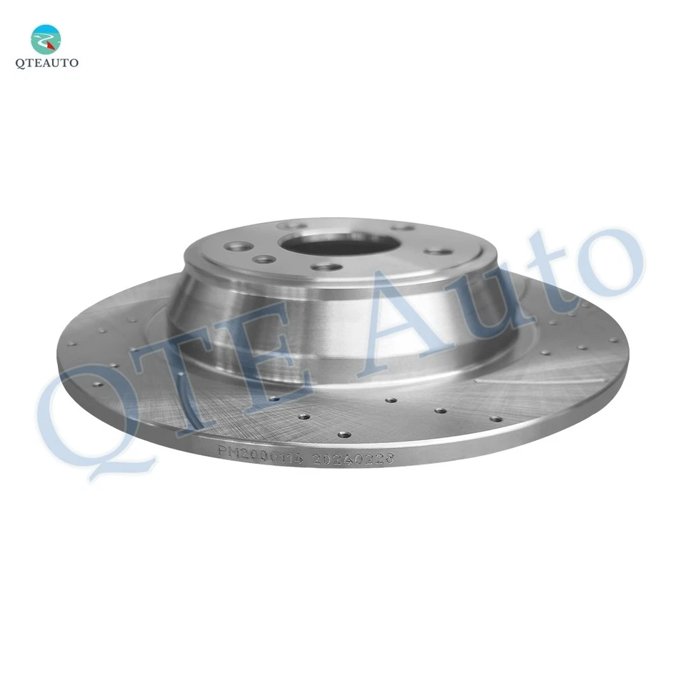 Rotores de disco de freno ranurados perforados traseros de 302 mm para Lincoln MKZ 2013-2016 Foto 3 de 4