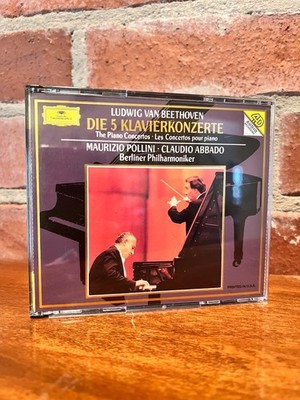 BEETHOVEN: The 5 Piano Concertos, ABBADO, POLLINI, 3CD, Used - very good