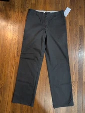 Levis Dockers D2 Mens Straight Leg 32 x 32 Flat Front Gray Khaki Pants