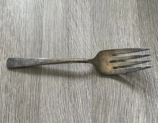 Antique Em Rogers Mfg Co Serving Fork Vintage Silver Original Rogers Kitchenware