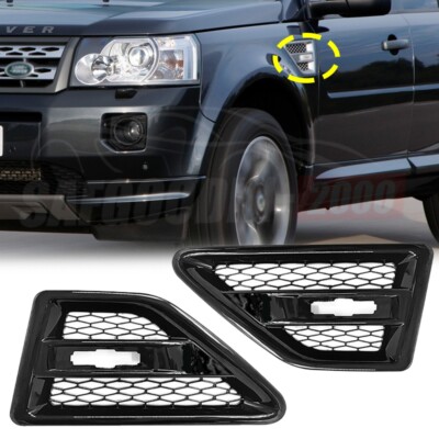 For Land Rover Freelander 2 LR2 2006-14 Side Guard Wing Air Vent Grill Cover 2pc