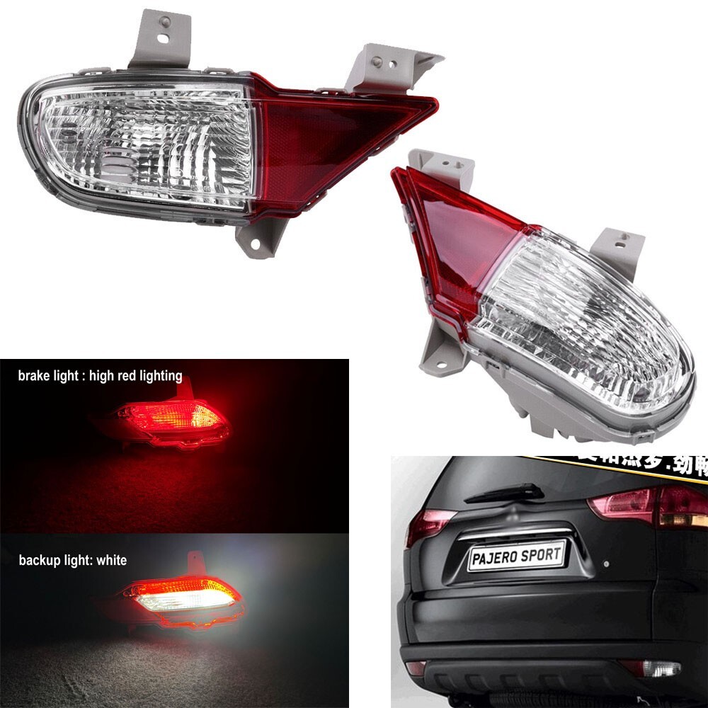 LED Rear Reflector Tail Backup Light w/Bulb wire For PAJERO 
