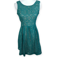 TEAL LACE DRESS SZ.M EUC.