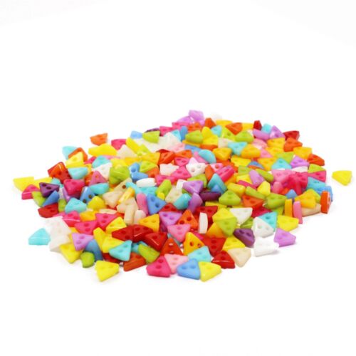 Botones de resina de mezcla multicolor triángulo 300 piezas de 6 mm para embellecimiento de tarjetas - Imagen 1 de 5