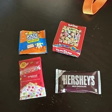 Lot of 4 Zuru Surprise Mini Brand Jolly, Dum-dums, Smarties & Hersheys Bar