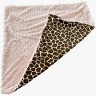 Tourance Baby Blanket Rosebud Pink & Brown 29.5 x 29.5 Brand NEW