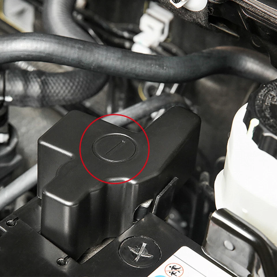 Fit For 2016 -2019 Toyota RAV4 Black Car ABS Battery Negative Protective Cover - Imagem 4 de 4